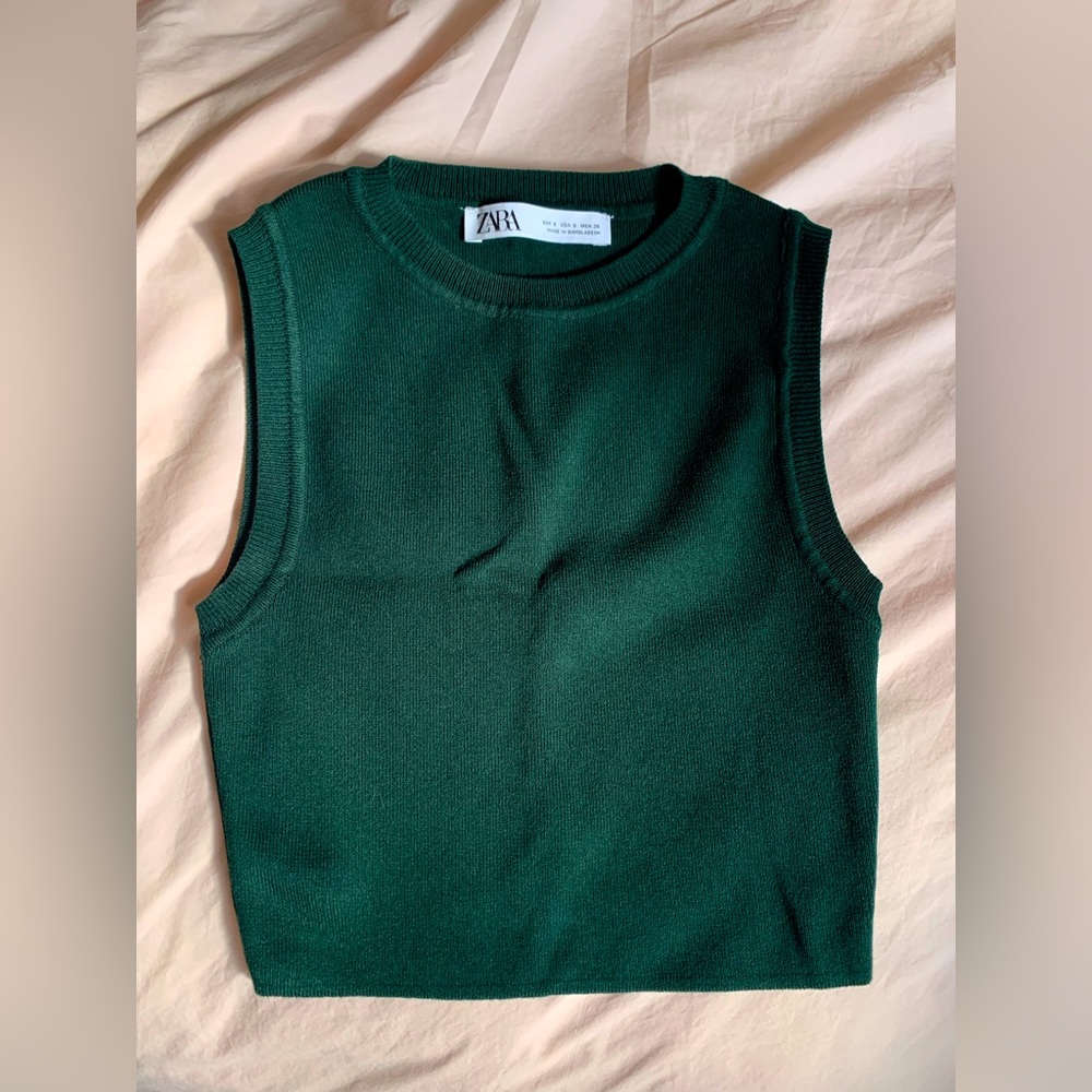 Zara Cropped Sleeveless Tank